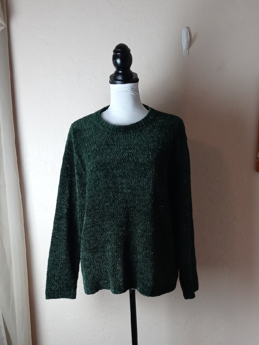 Croft & Barrow Cozy Crewneck Sweater in Dark Green